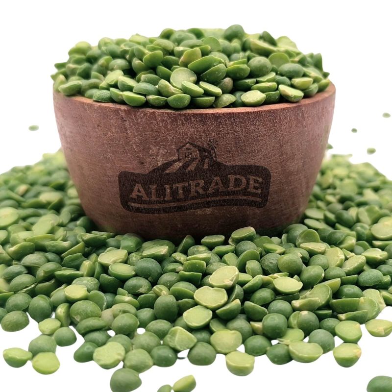 Arveja verde partida Alitrade – sin piel, ideal para sopas y guisos, saco 25 kg ventas al por mayor